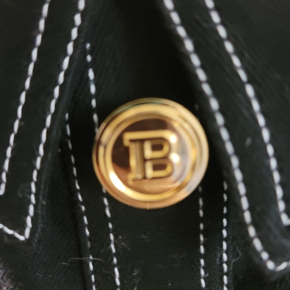 Authentic with Receipt- Balmain Short Topstitch Button Front Dress (46) (14US) - Picture 6 of 11